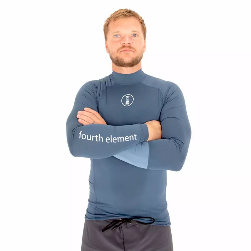 Fourth Element Men’s Long Sleeve Hydro-T Rashguard – Ocean Blue/Deep Blue