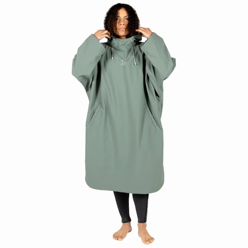 Fourth Element Storm Poncho – Sea Moss