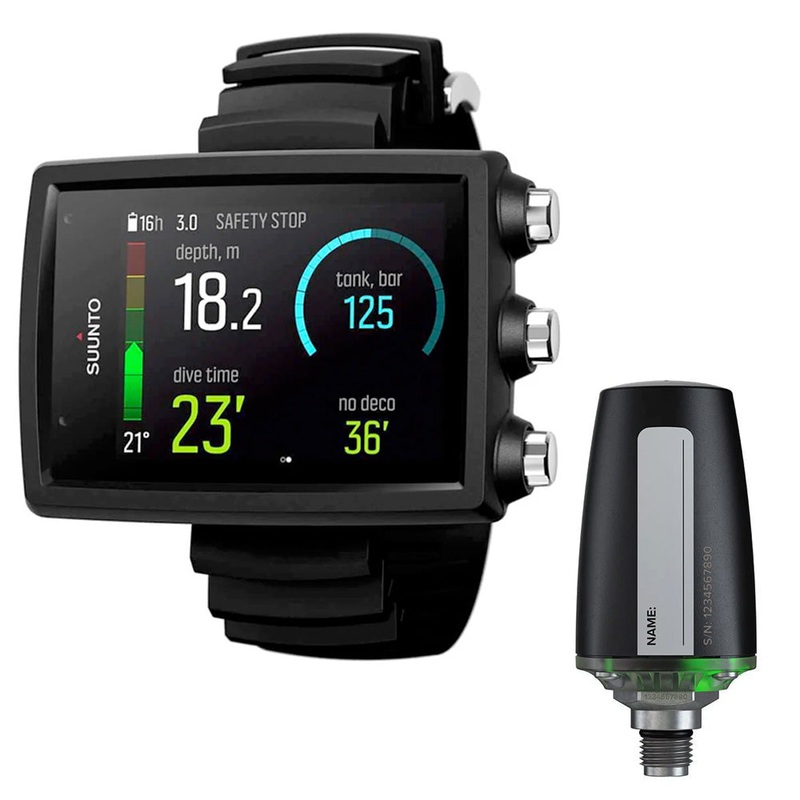 Suunto EON Core with Tank Pod|Black|Aqua Blue
