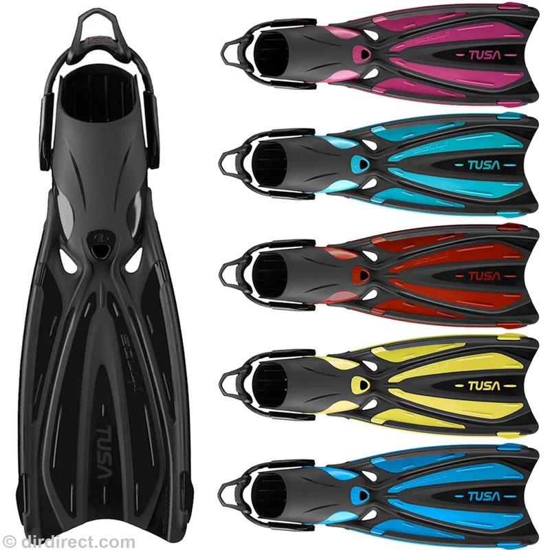 Tusa Solla Fins|Black|Fishtail Blue|Yellow|Ocean Green|Rose Pink|Cobalt Blue|Metallic Red|XS|S|M|L