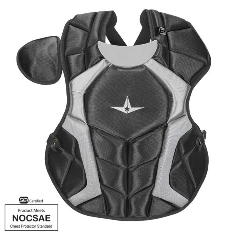AllStar Player’s Series Chest Protector 15.5 Black  – Catcher’s Chest Protector