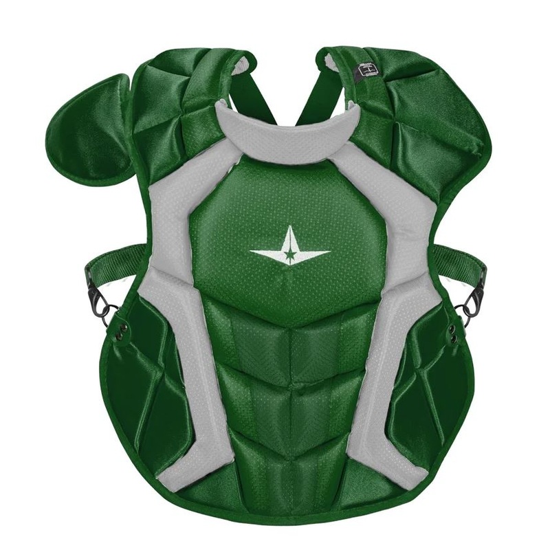 AllStar S7 AXIS 16 (NOCSAE) Green/Grey – Catcher’s Chest Protector