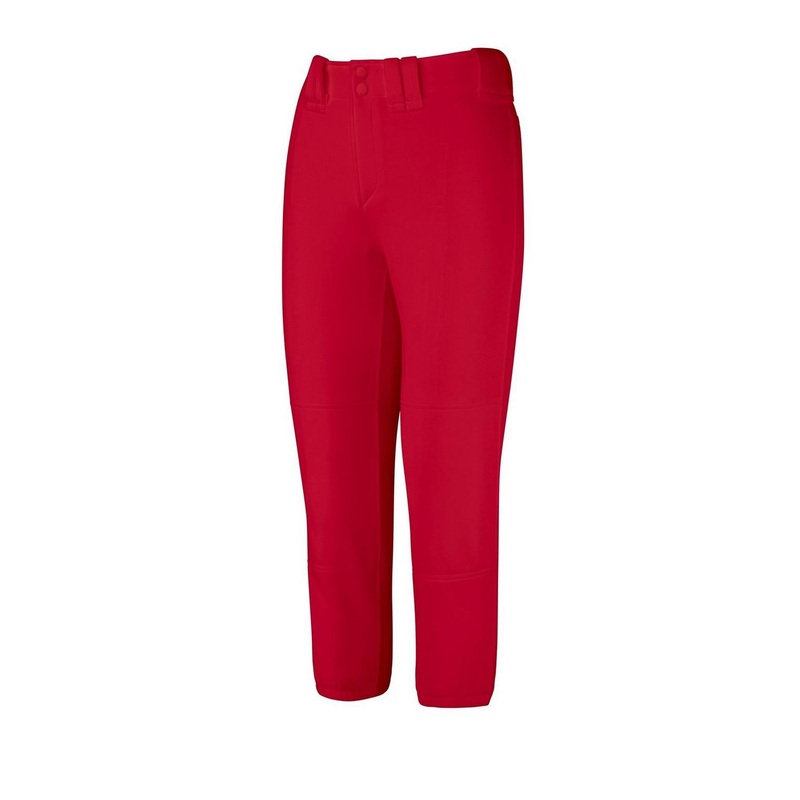 Mizuno Belted Softball Pant Red- Softball Pant