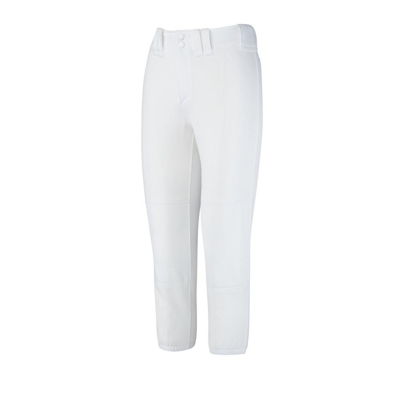 Mizuno Belted Softball Pant White- Softball Pant