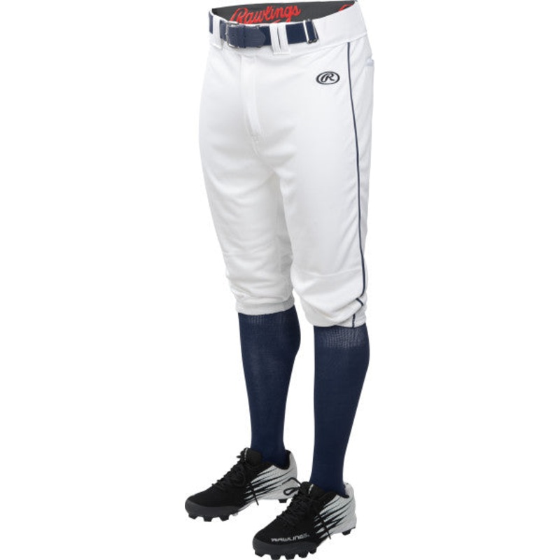 Rawlings Launch Piped Knickers White/Navy – Baseball Piped Knicker Pant