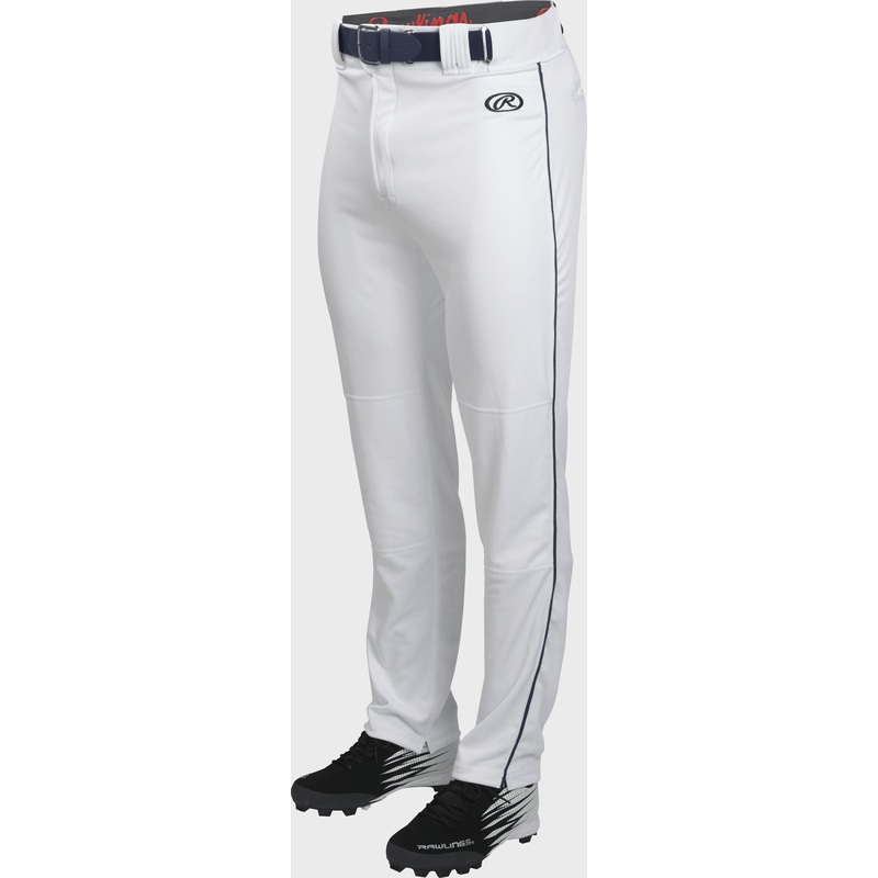 Rawlings Launch Piped Pant White/Navy – Baseball Piped Pant