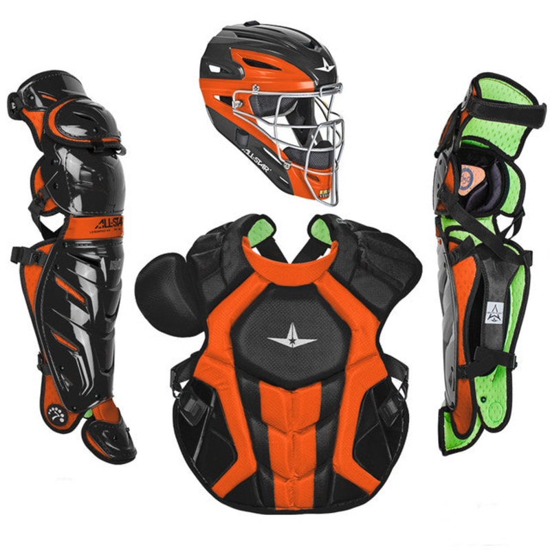All Star S7 (NOCSAE) Orange/Black – Catcher’s Set