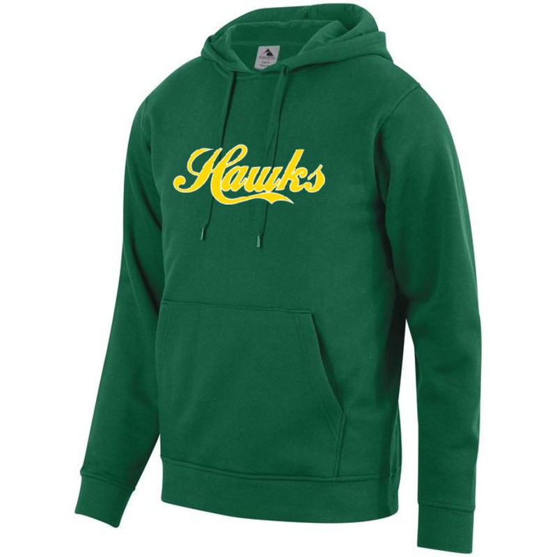 Augusta Newmarket Hawks Green Embroidered Hoodie