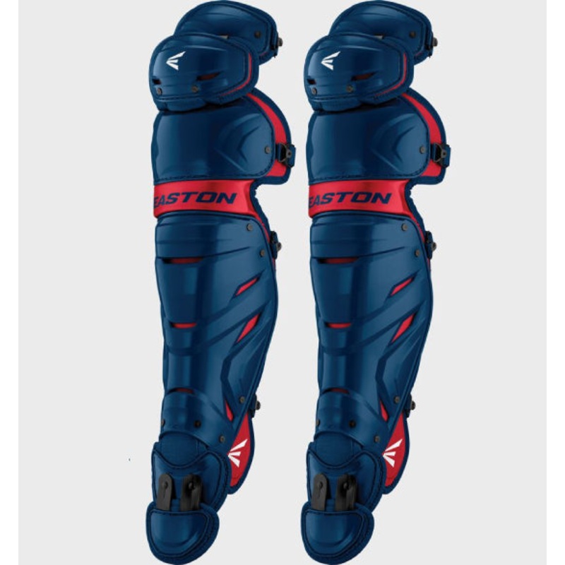 Easton Elite X 14 Navy and Red – Youth Catcher’s Leg Guards