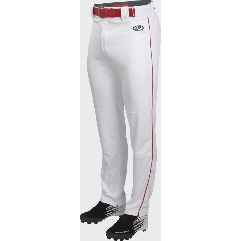 Rawlings Launch Piped Pant White/ Red – Baseball Piped Pant