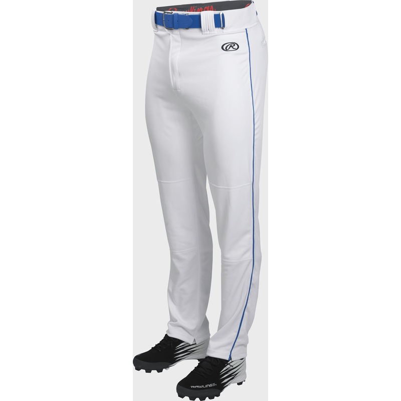 Rawlings Launch Piped Pant White/ Royal – Baseball Piped Pant