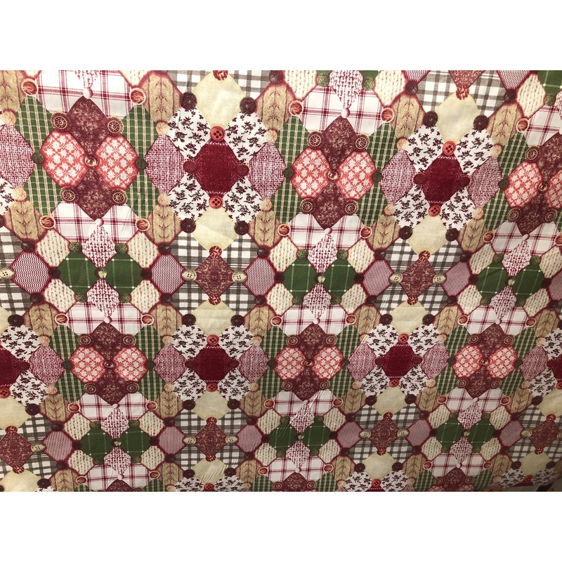 Button Quilt Red