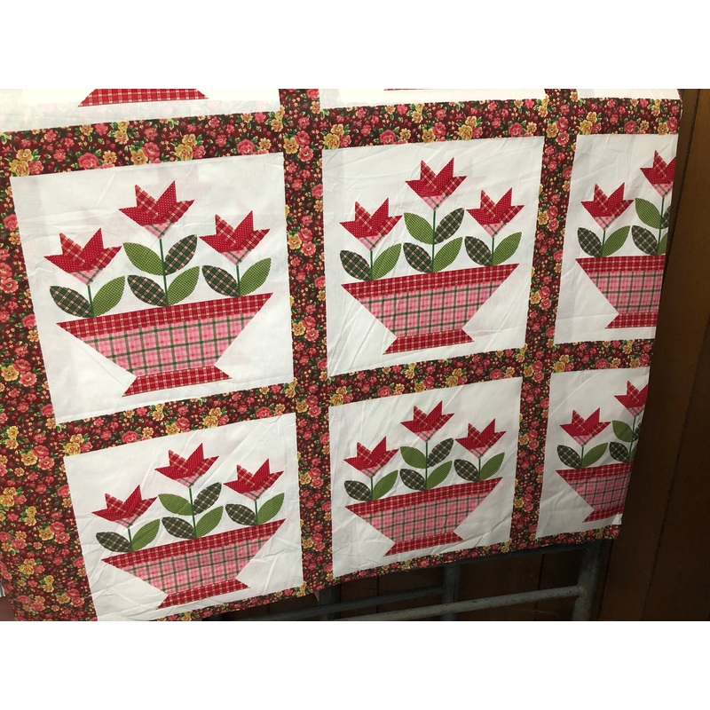 Flower Basket Red