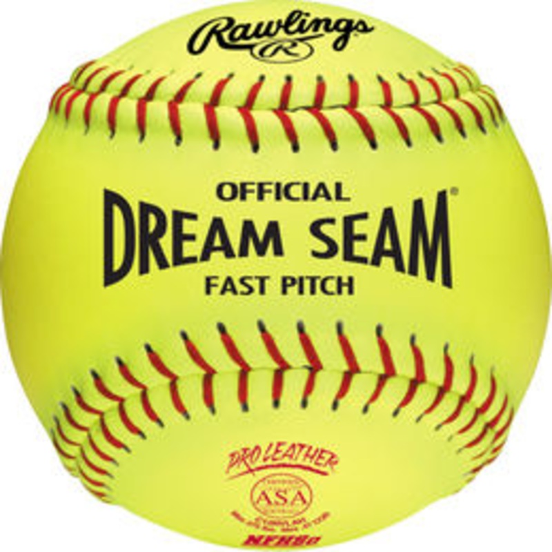 Rawlings 12 Dream Seam Leather Softballs w/ NFHS Stamp