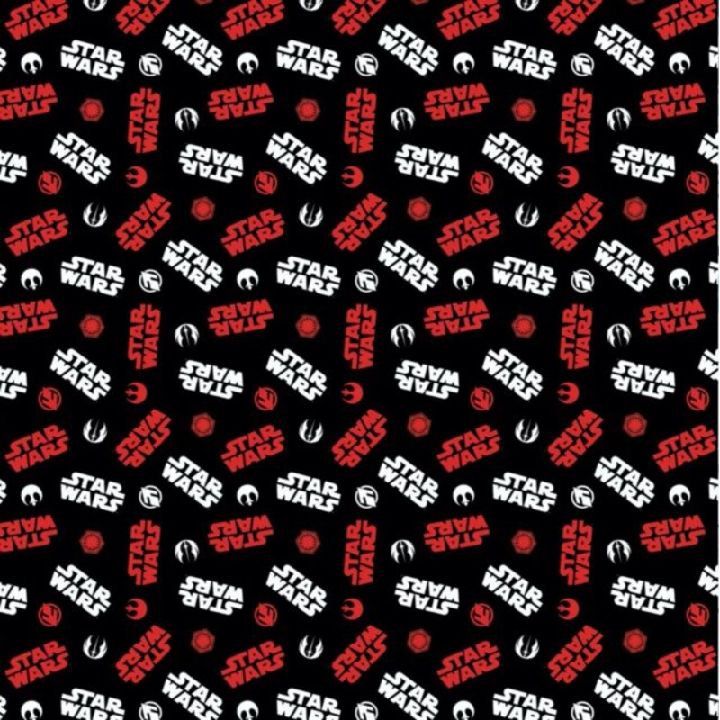 Star Wars tossed design red, white, black