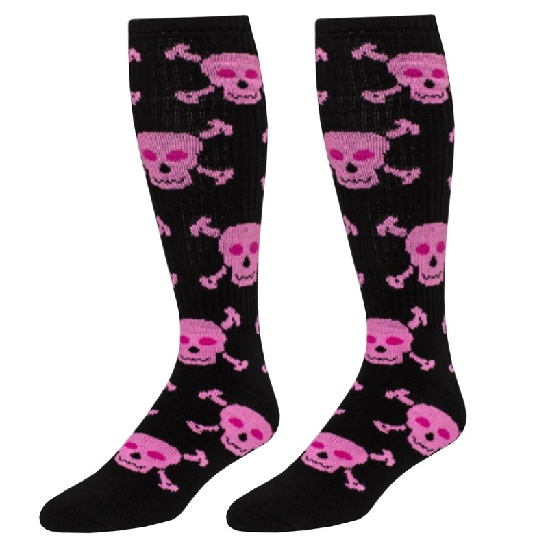 Red Lion Skull Socks|Medium|Small|Black/Soft Pink