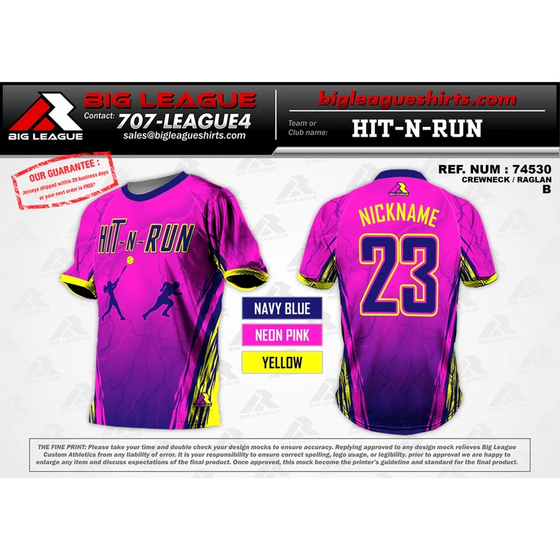 Hit-N-Run|Crew Neck W/Neon