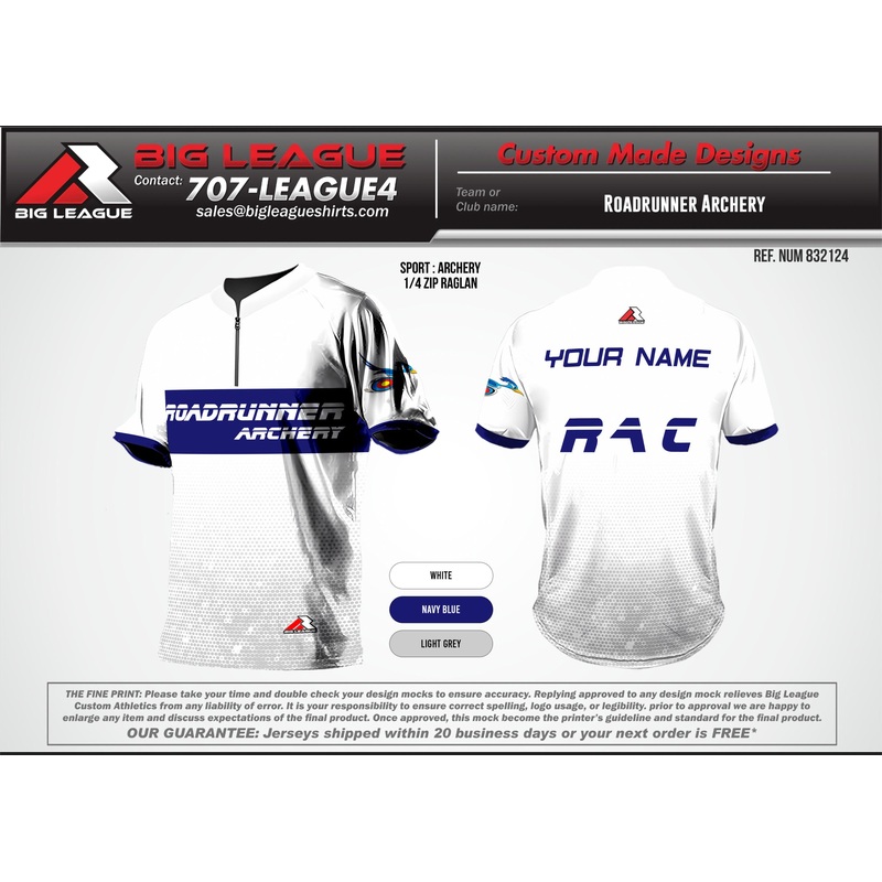 Roadrunner Archery|Quarter Zip|White