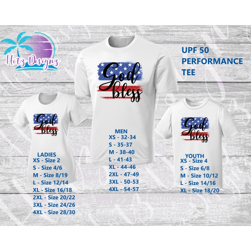 God Bless USA Flag Adult & Youth Shirts