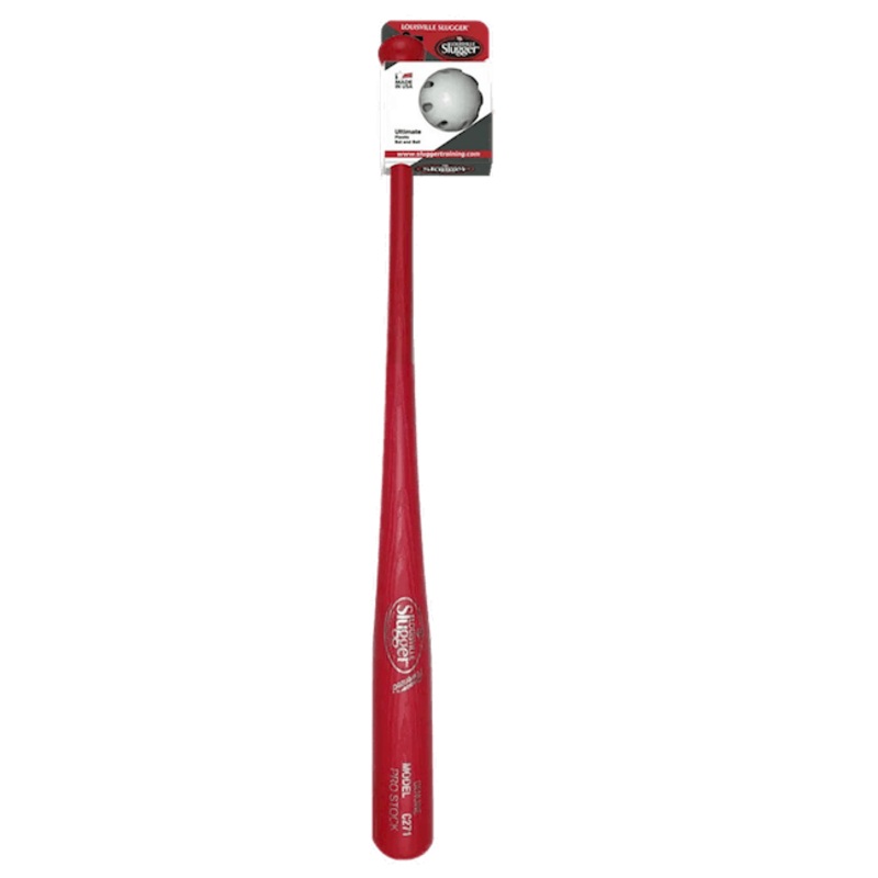 Louisville Slugger C271 Plastic Bat and Ball Set Red
