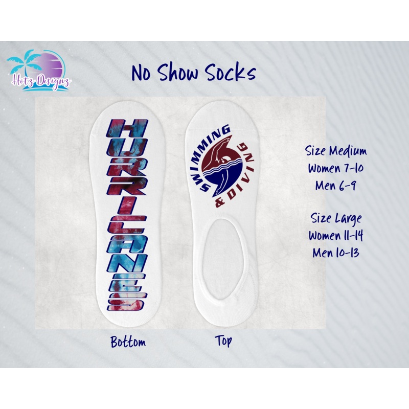 PHU Swim & Dive No Show Socks