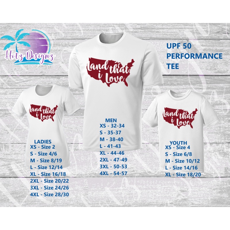 USA Land that I Love Adult & Youth Shirts
