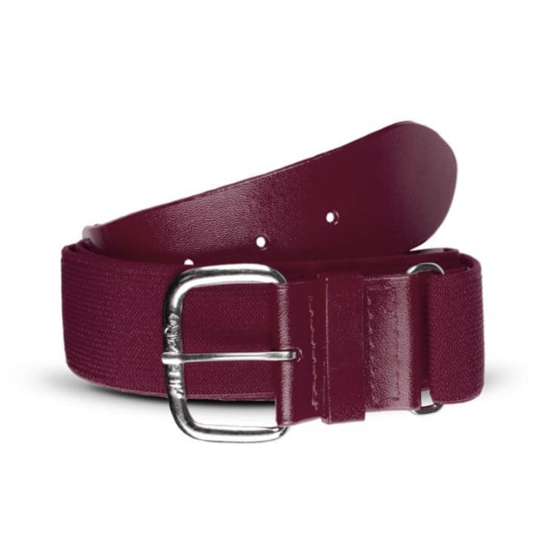 All-Star 1-1/2  Helix Adjustable Elastic Belt Maroon