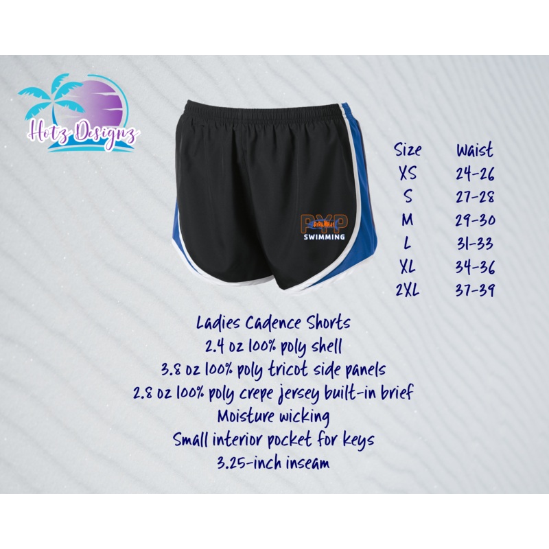 PYP Piranhas Ladies Shorts|XS|S|M|L|XL|2XL