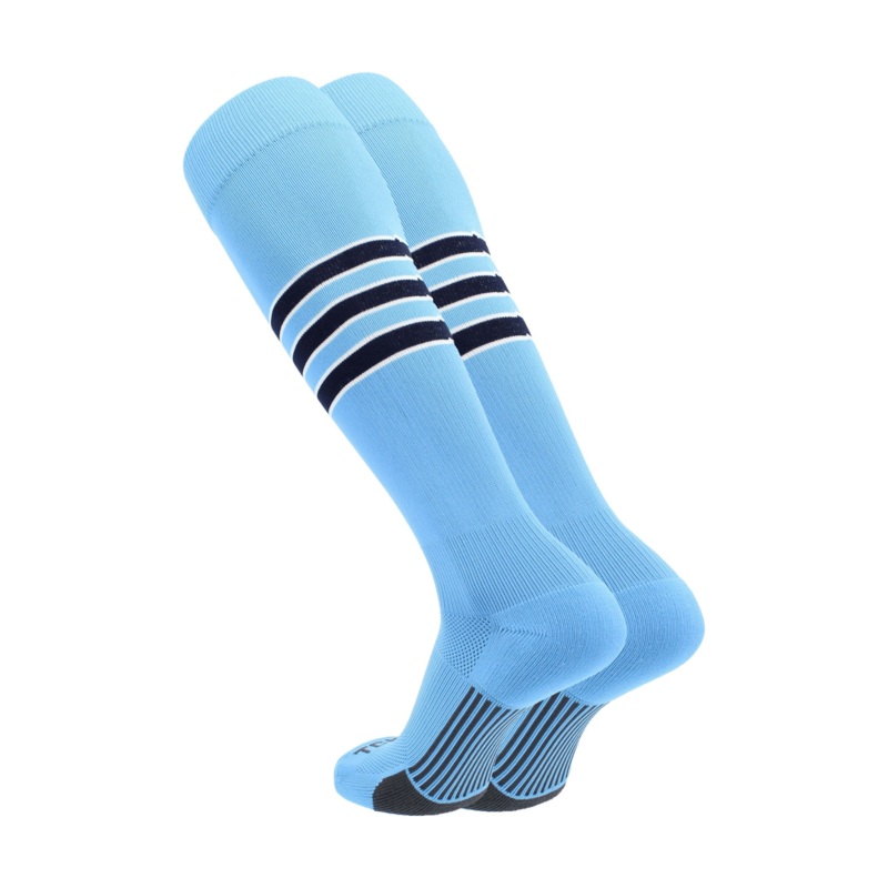 TCK Dugout Series – Columbia Blue White Navy Sock