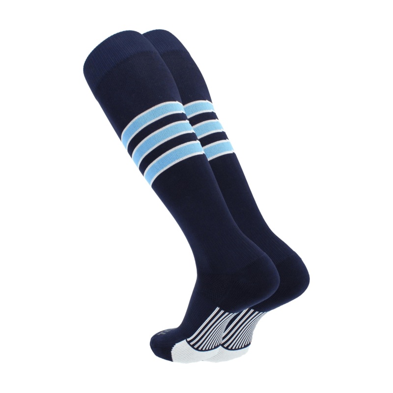 TCK Dugout Series – Navy White Columbia Blue Sock