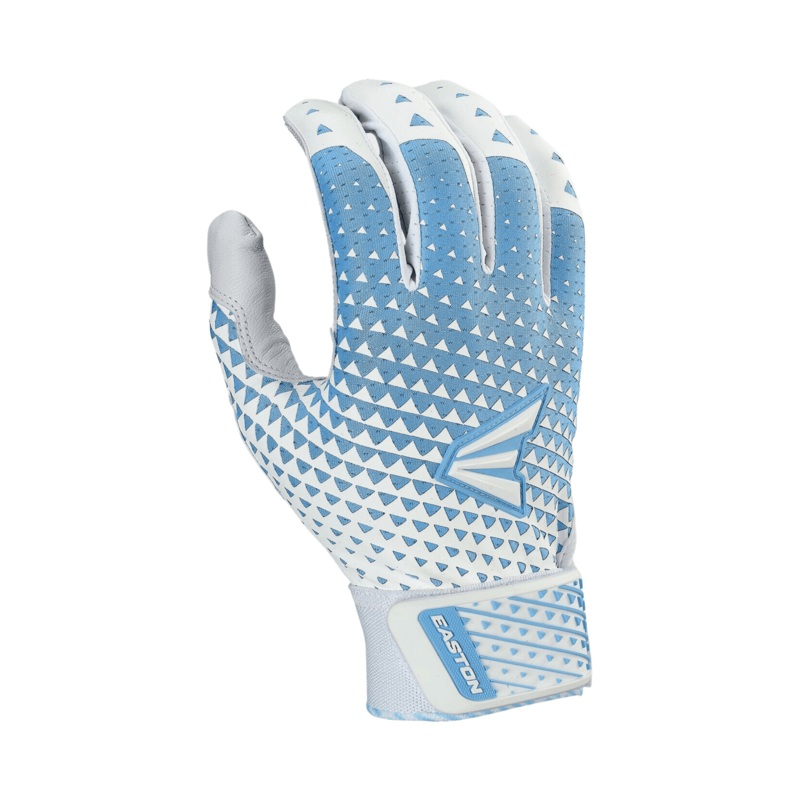 Easton Womens Ghost Nx Fastpitch Batting Gloves – White/Carolina Blue