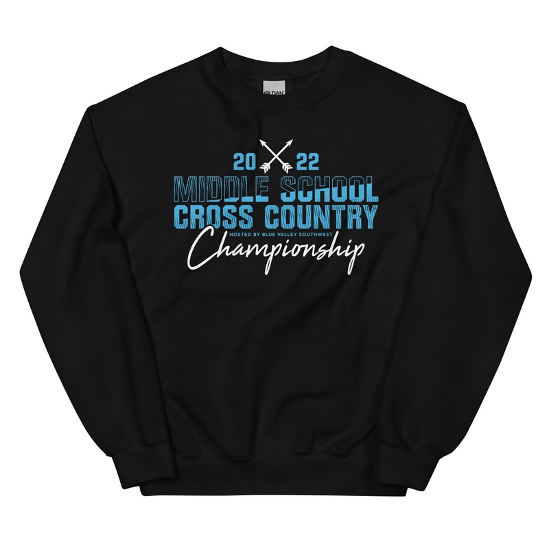 ’22 Middle School XC Championship Neon Blue Unisex Sweatshirt