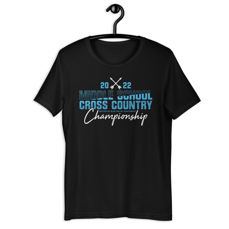 ’22 Middle School XC Championship Neon Blue Unisex t-shirt