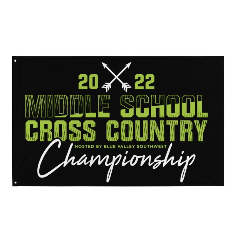 ’22 Middle School XC Championship Neon Green Flag