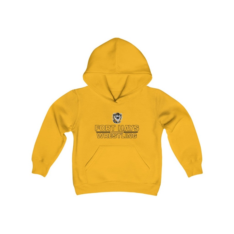 Fort Hays State University Wrestling Youth Heavy Blend Hooded Sweatshirt