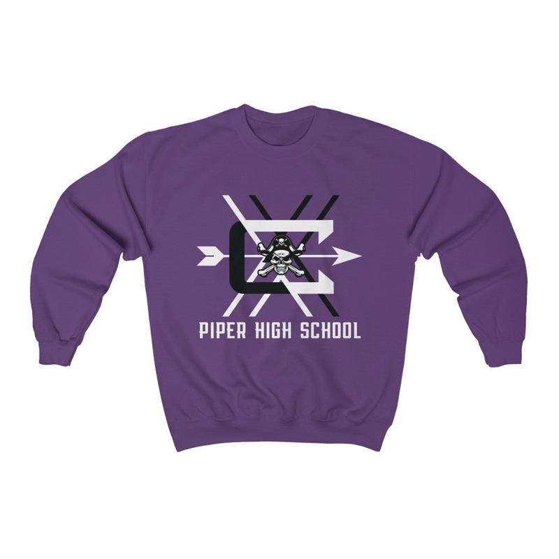 Piper High School Pirates XC Unisex Heavy Blend Crewneck Sweatshirt