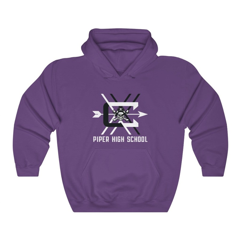 Piper High School Pirates XC Unisex Heavy Blend Hooded Sweatshirt