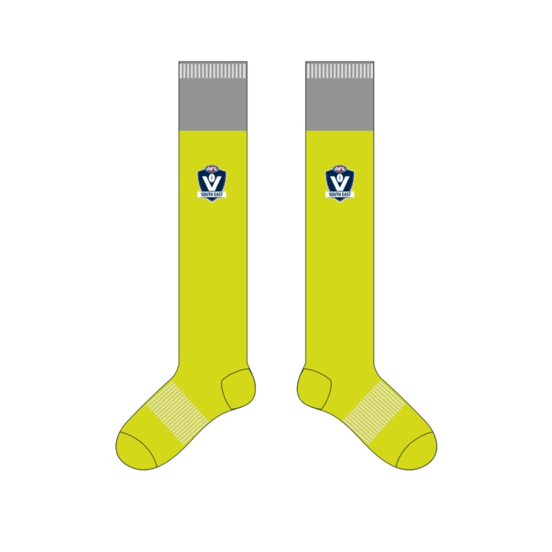 AFL South East | Umpire Socks|XS (9-12)|S (13-3)|M (2-8)|L (8-11)|XL (11-14)