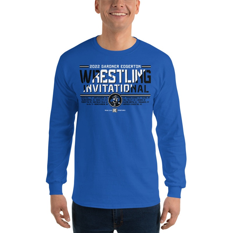 2022 Gardner Edgerton Wrestling Invitational Mens Long Sleeve Shirt