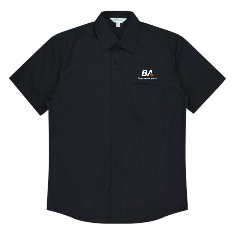 Belgravia Apparel Staff | Mens Black Short Sleeve Shirt