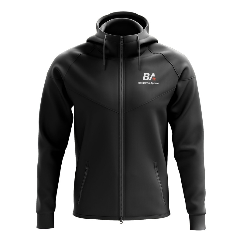 Belgravia Apparel Staff | Mens Black Zip Hoodie