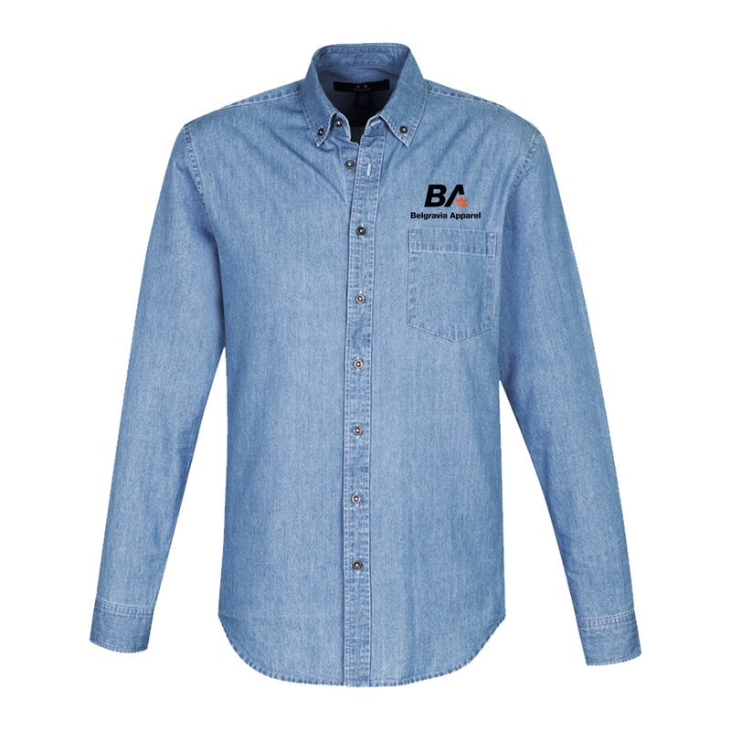 Belgravia Apparel Staff | Mens Denim Long Sleeve Shirt