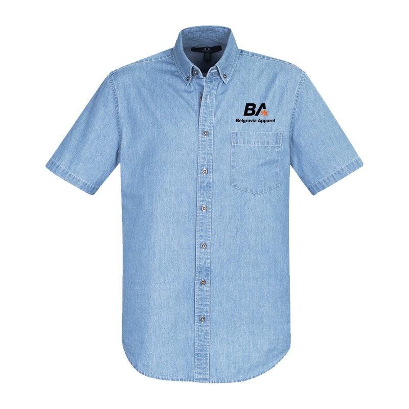 Belgravia Apparel Staff | Mens Denim Short Sleeve Shirt