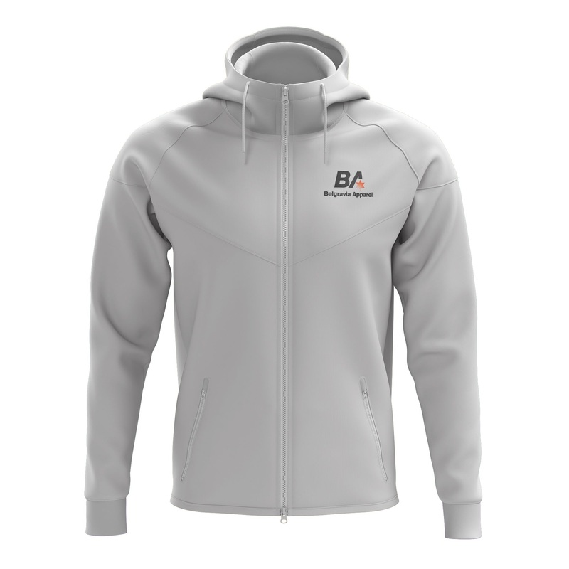 Belgravia Apparel Staff | Mens Grey Zip Hoodie