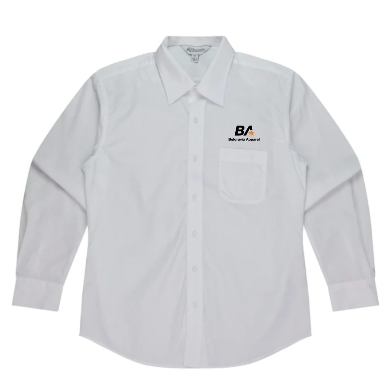 Belgravia Apparel Staff | Mens White Long Sleeve Shirt