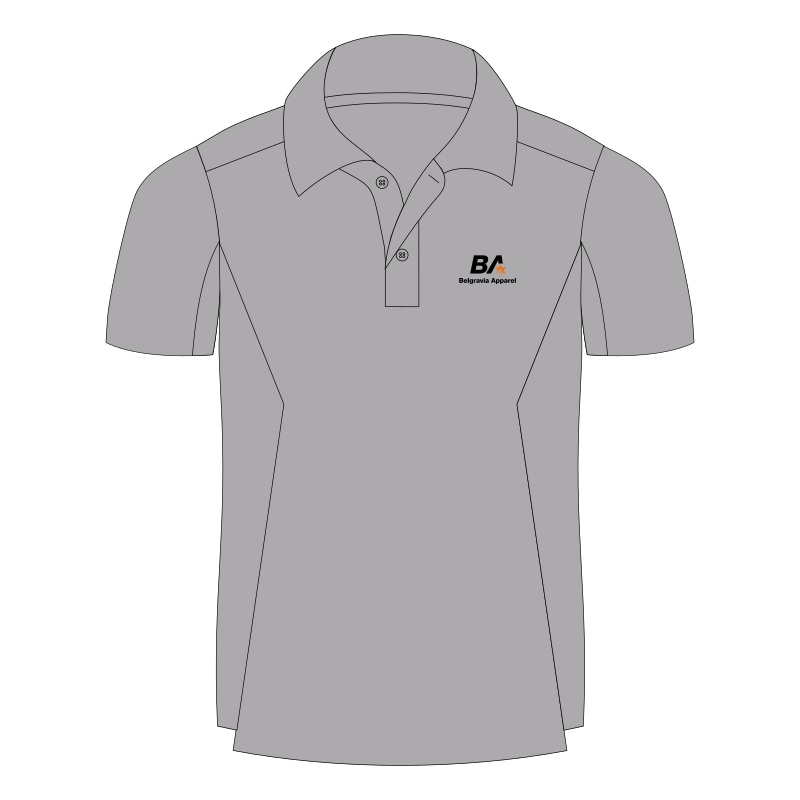 Belgravia Apparel Staff | Womens Grey Marle Short Sleeve Cooldry Polo