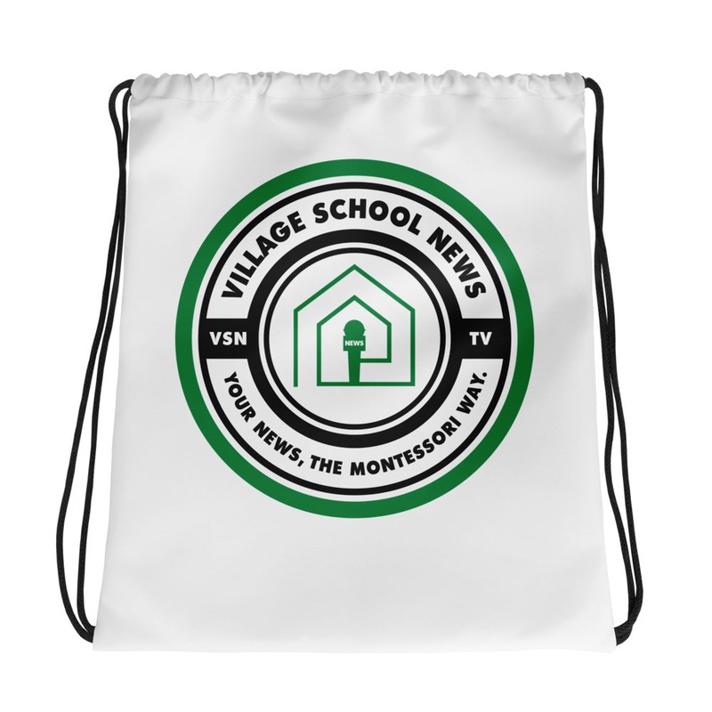 The Village School Broadcast Drawstring bag