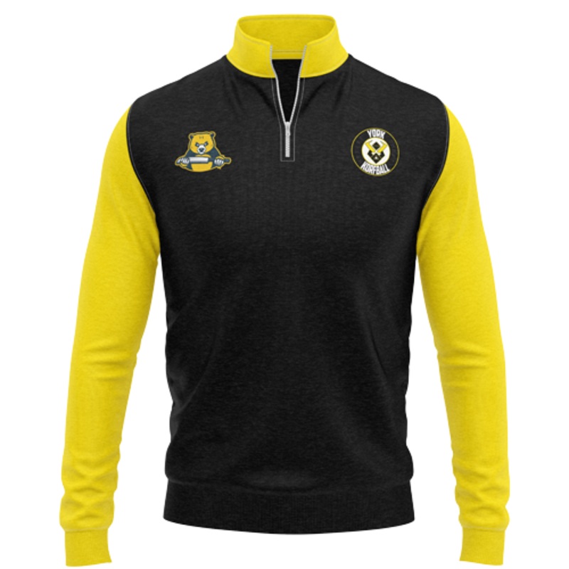 York Korfball 1/4 Zip|Small Youth|Medium Youth|Large Youth|Extra Large Youth|Small|Medium|Large|Extra Large|XXL|3XL