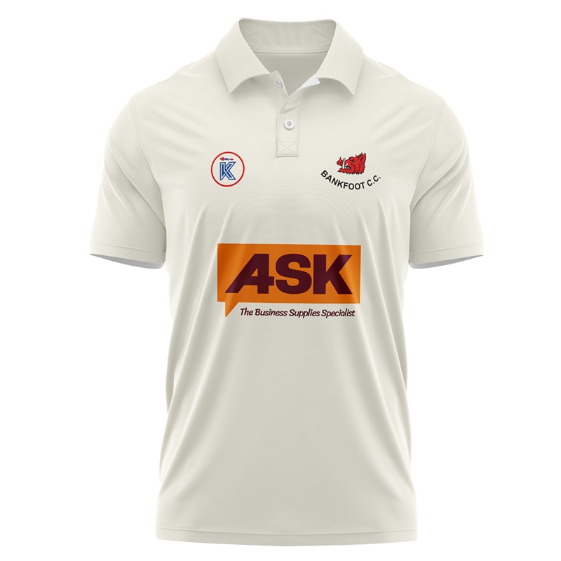Bankfoot CC Playing Shirt|Small Youth|Medium Youth|Large Youth|Extra Large Youth|Small|Medium|Large|Extra Large|XXL|3XL