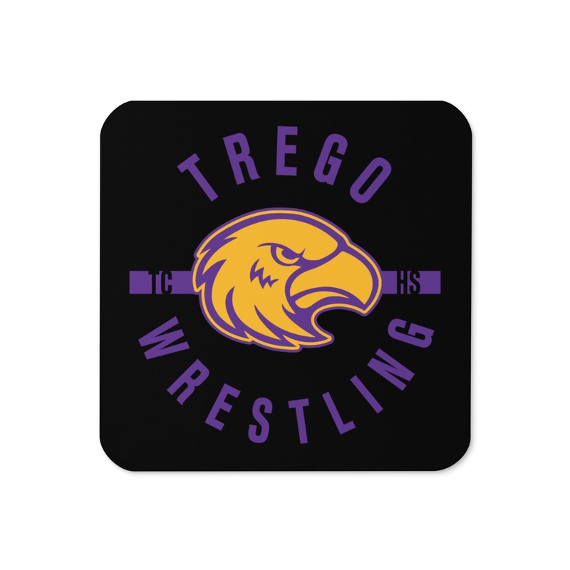 Trego Community High School Wrestling Cork Back Coaster